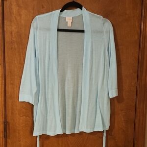 Chico's Light Blue Draped Cardigan